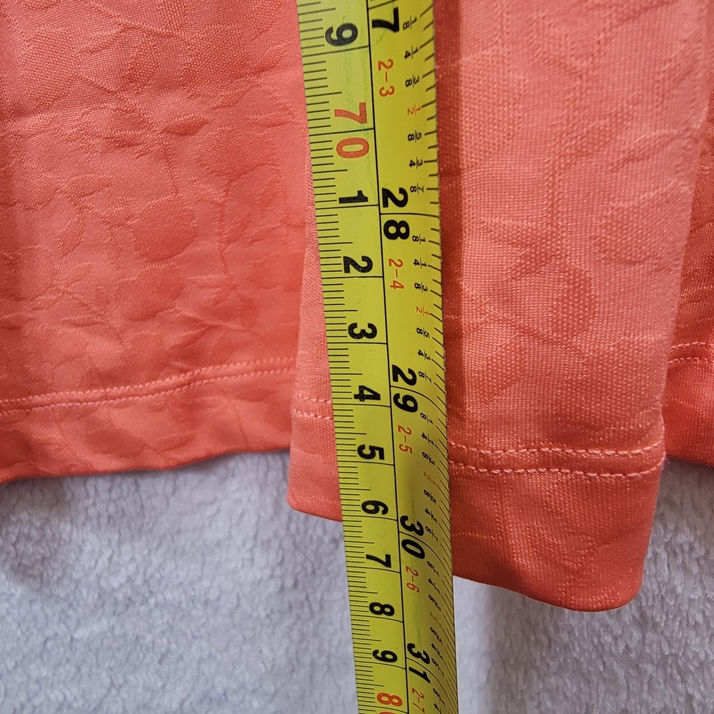 NWT REDVANLY Men's XXL‎ Coral Jacquard Polo Shirt Athletic Golf Luxury PUREPoly - Picture 4 of 12